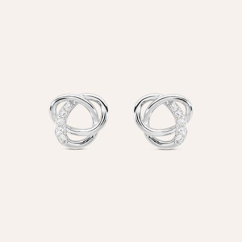 Orecchini Lobo Silver Moments Argento Rodiato Cubic Zirconia - Orecchini a Lobo Donna | Stroili