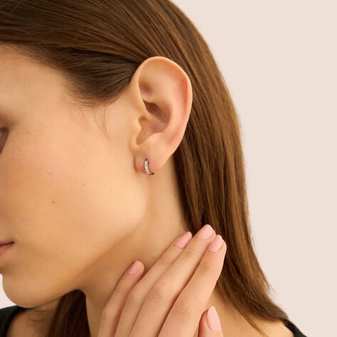 Orecchini A Cerchio Toujours Oro Bianco Cubic Zirconia - Orecchini a Cerchio Donna | Stroili