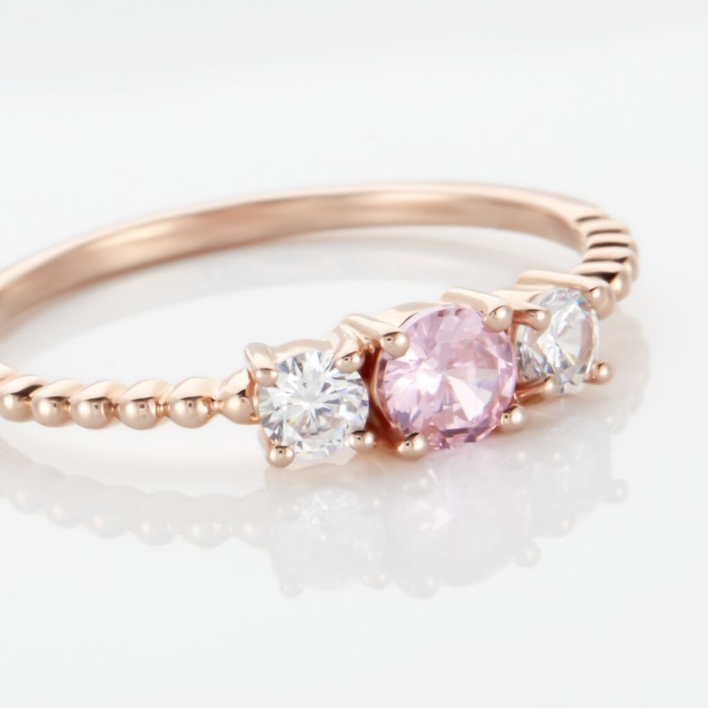 Anello Silver Rainbow Argento Rosa Cubic Zirconia