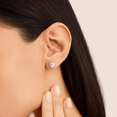 Orecchini Lobo Silver Elegance Argento Rodiato Cubic Zirconia - Orecchini a Lobo Donna | Stroili