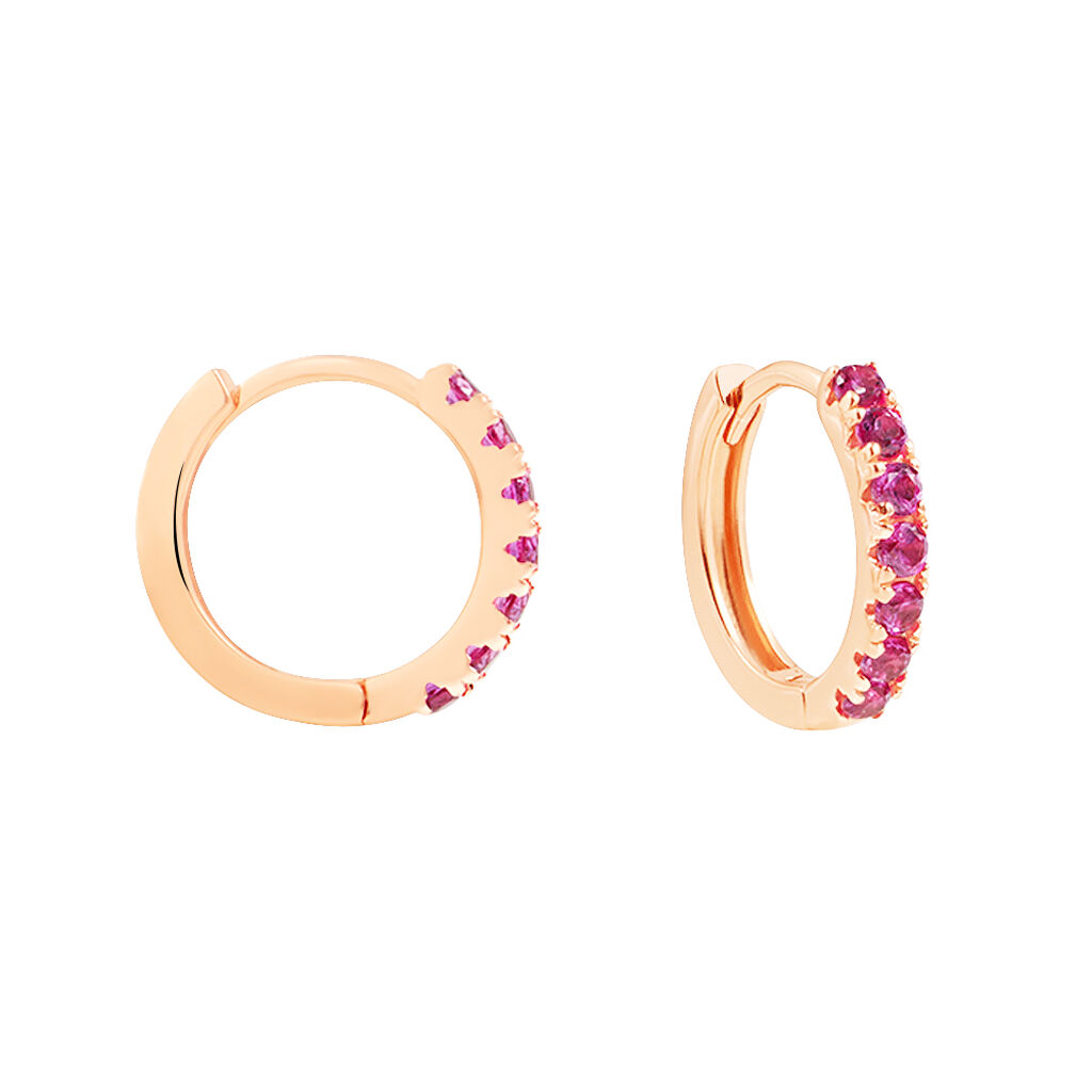 Orecchini A Cerchio Silver Rainbow Argento Rosa Cubic Zirconia - Orecchini a Cerchio Donna | Stroili