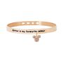 Bangle Lady Message Acciaio Rosato Disney e Cristalli