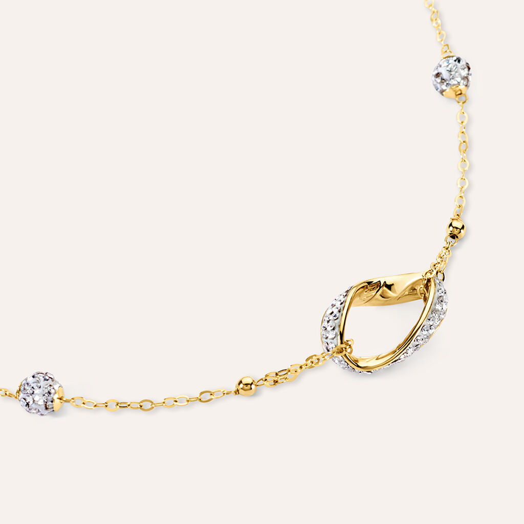 Bracciale Crystal Gold Oro Giallo Cristallo
