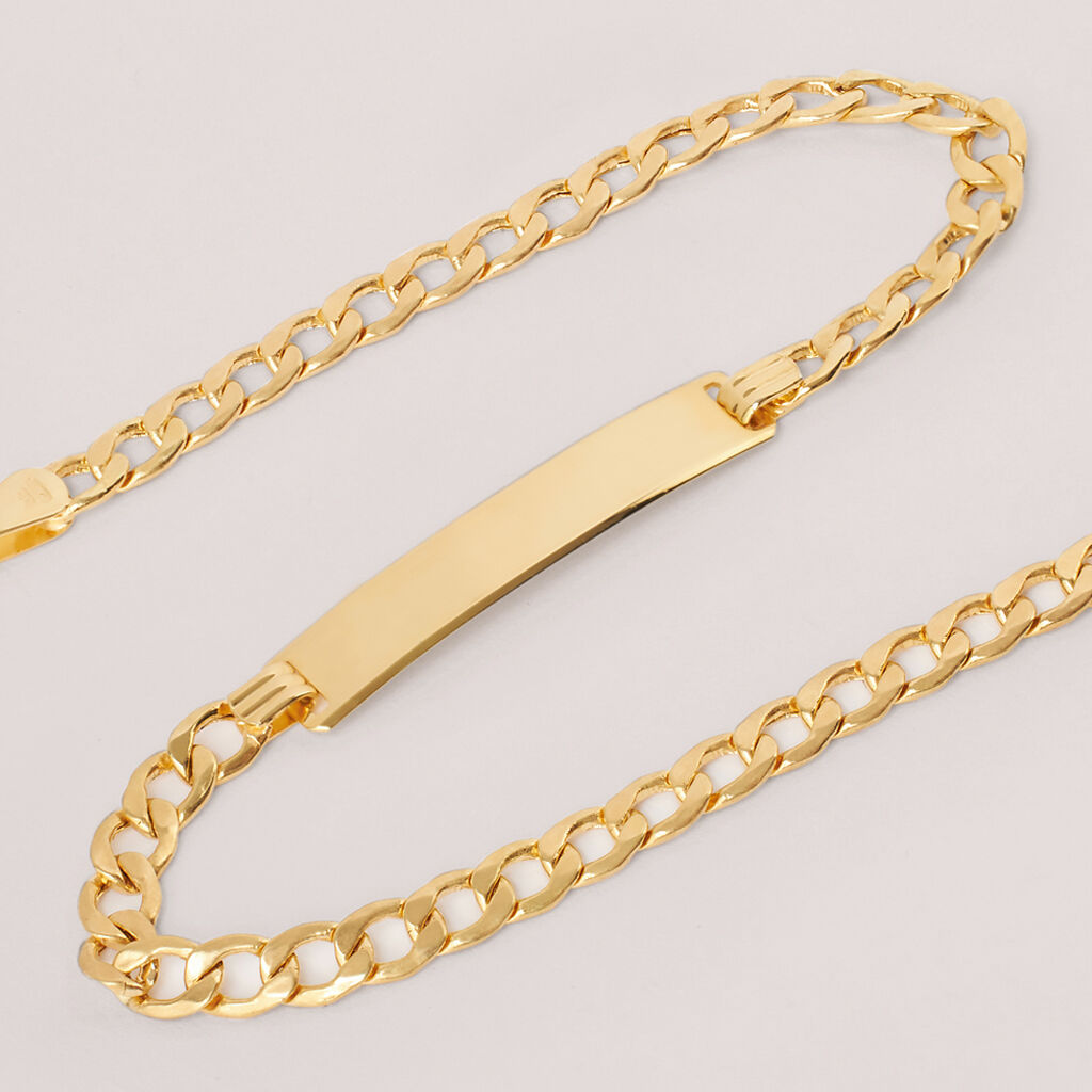 Bracciale Con Targhetta L'homme Or Oro Giallo - Bracciali con Incisione Uomo | Stroili