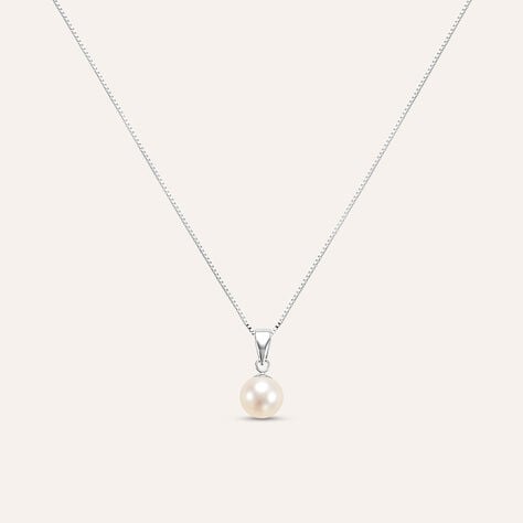 Collana Gabrielle Oro Bianco Perla D'Acqua Dolce - Collane Donna | Stroili