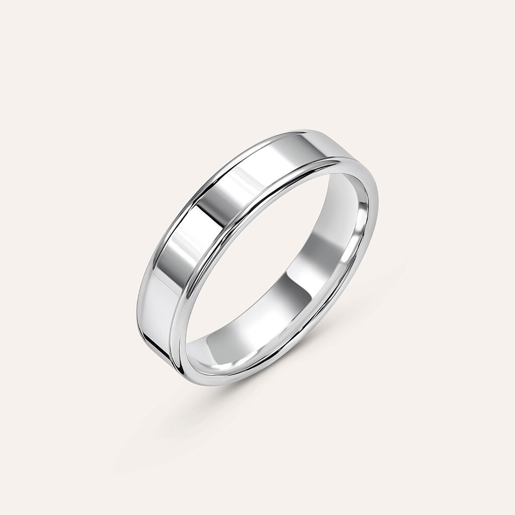 Fede Classica 4.5 mm Oro Bianco - Anelli con Incisione Uomo | Stroili