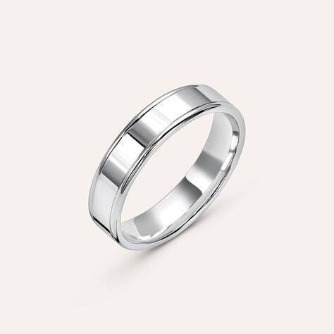 Fede Classica 4.5 mm Oro Bianco - Anelli con Incisione Uomo | Stroili