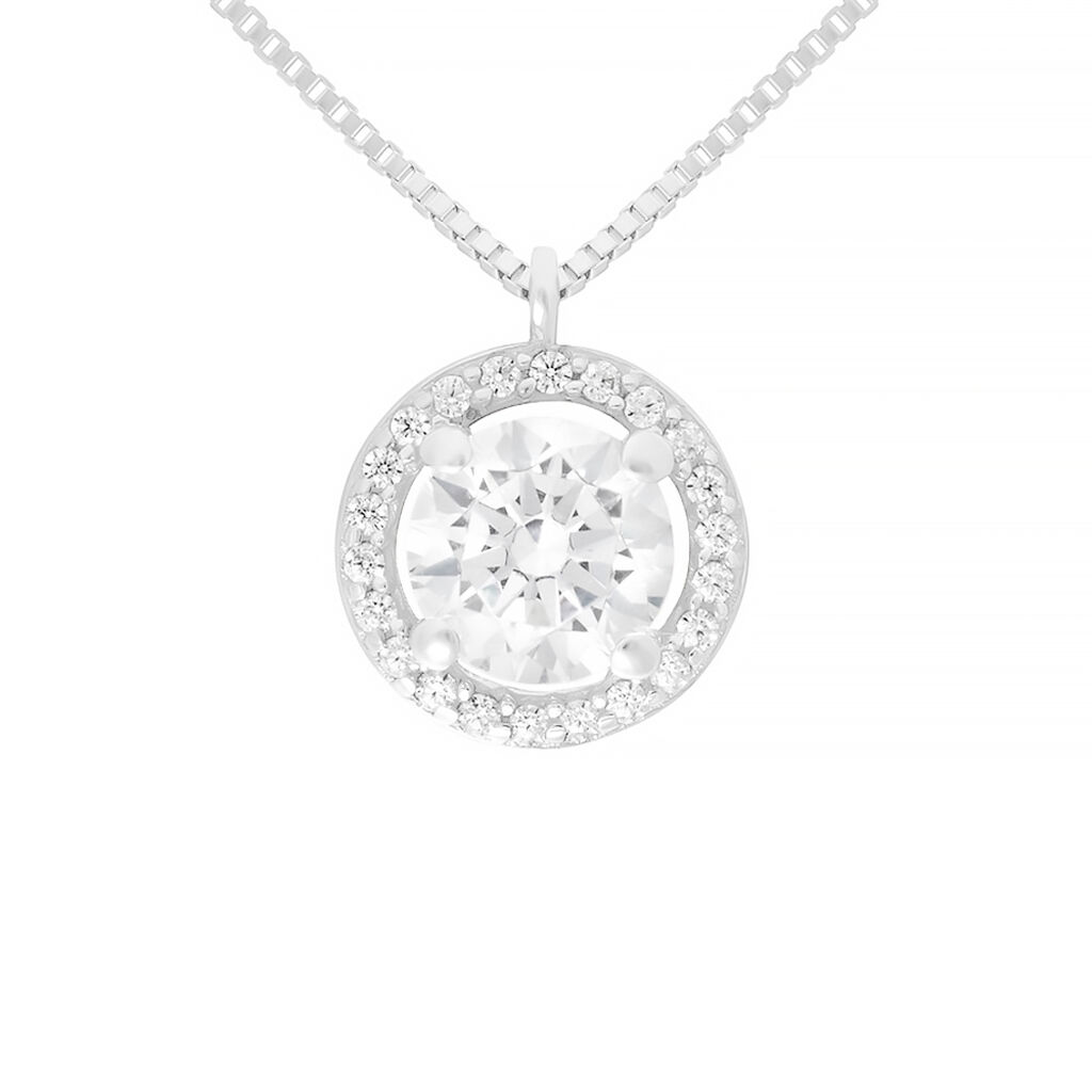 Collana Punto Luce Claire Oro Bianco Cubic Zirconia