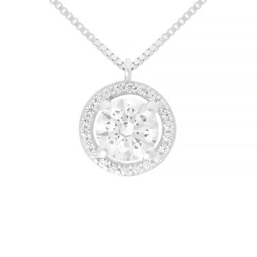 Collana Punto Luce Claire Oro Bianco Cubic Zirconia