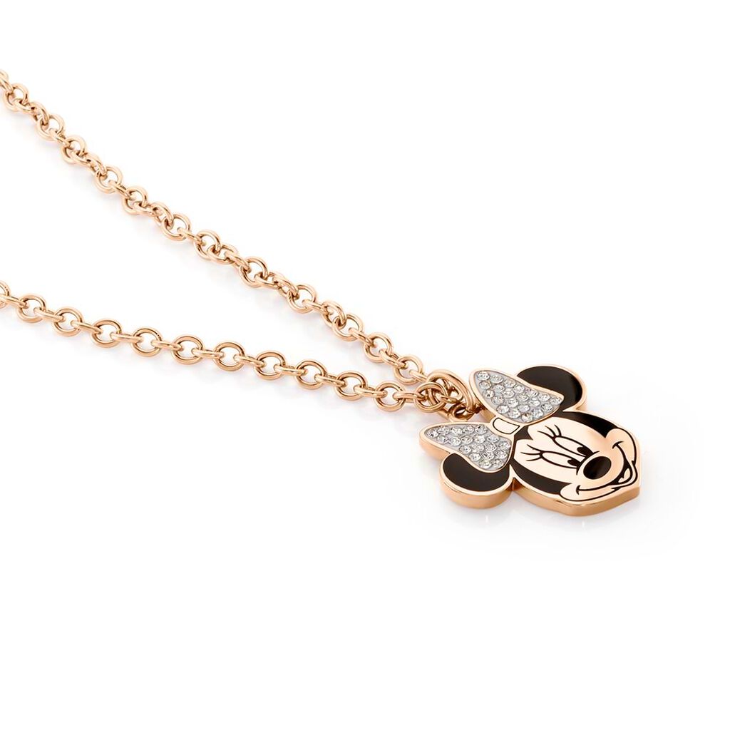 Collana Mickey Mouse & Friends Acciaio Rosa Cristallo - Collane Donna | Stroili