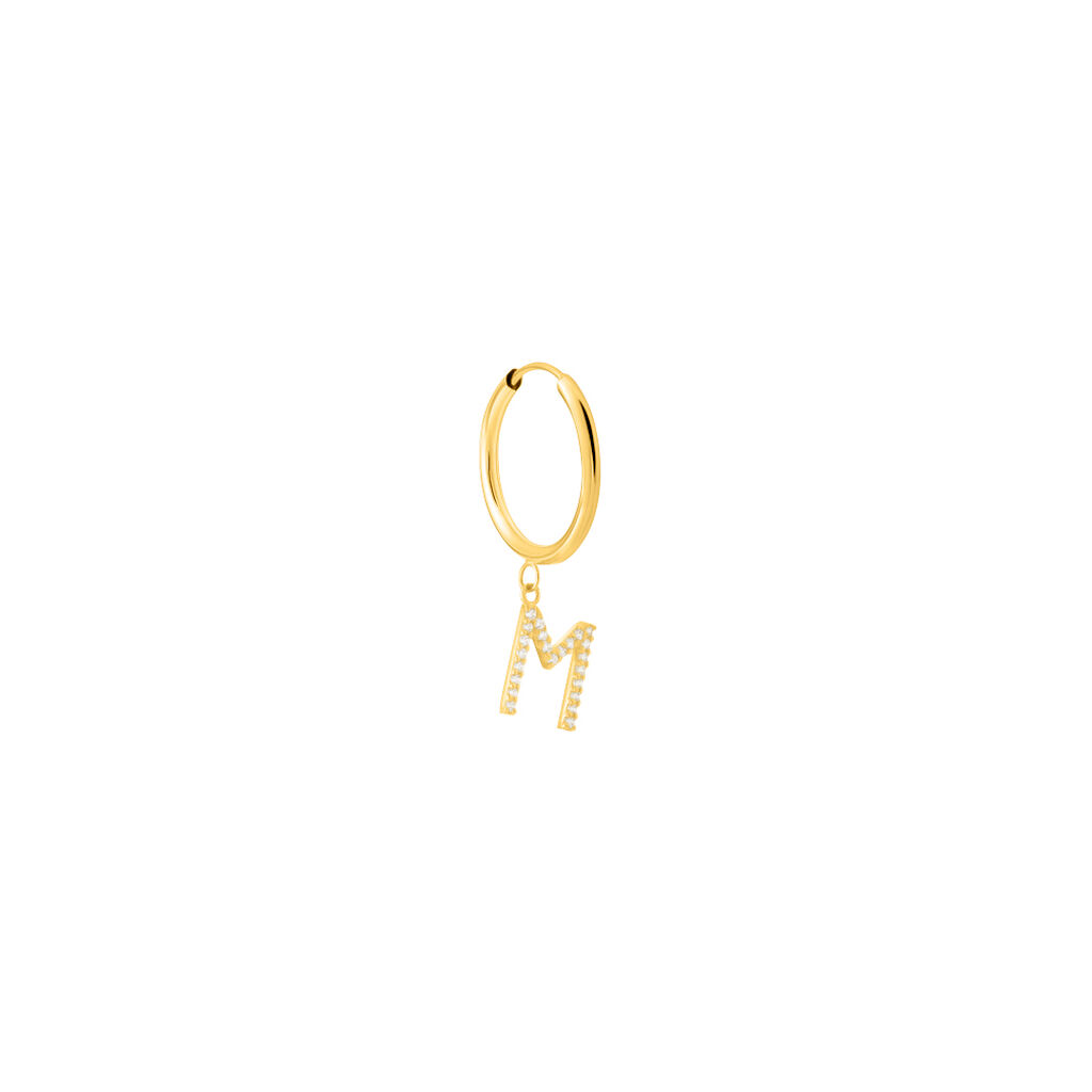 Mono Orecchino A Cerchio Toujours Oro Giallo Cubic Zirconia - Mono Orecchino Donna | Stroili