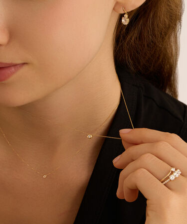 Anello Trilogy Claire Oro Giallo Cubic Zirconia