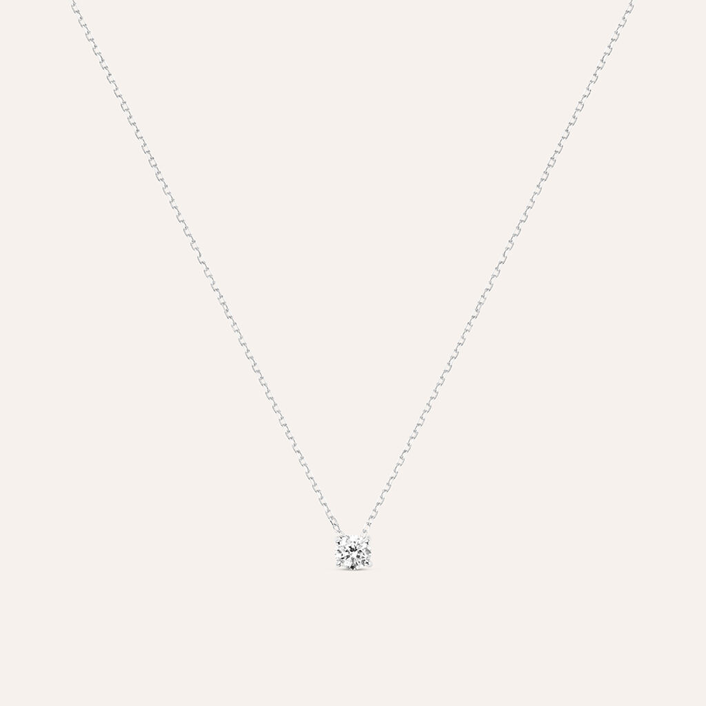 Collana Punto Luce Diamade Oro Bianco Diamante Lab-Grown