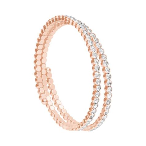 Bracciale bangle in metallo rosato e cristalli - Bracciali Donna | Stroili