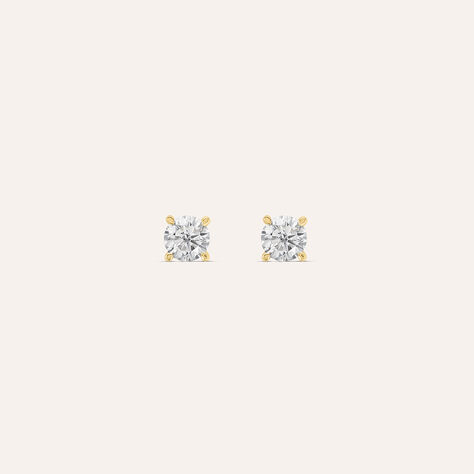 Orecchini Lobo Punto Luce Claire Oro Giallo Cubic Zirconia - Orecchini a Lobo Donna | Stroili