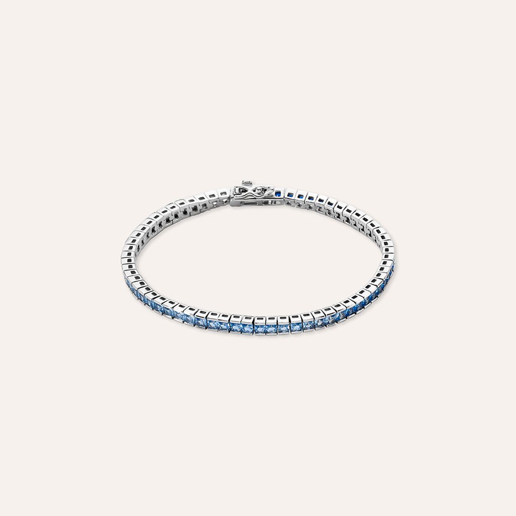 Bracciale Tennis Silver Rainbow Argento Rodiato Cubic Zirconia