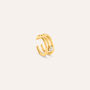 Ear Cuff Radiance Acciaio Dorato Cubic Zirconia