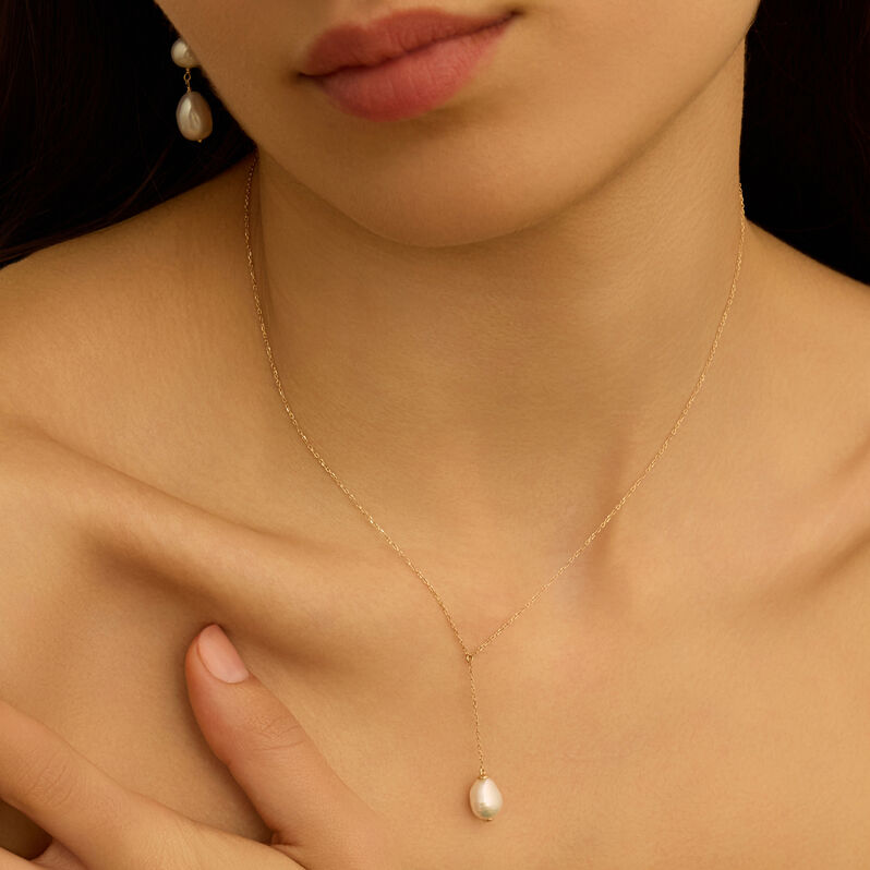 Collana Gabrielle Oro Giallo Perla D'Acqua Dolce - Collane Donna | Stroili