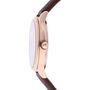 Orologio linea Formentera solo tempo cinturino in pelle marrone e cassa rose gold