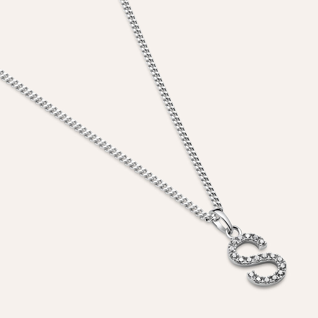 Pendente Poème Oro Bianco Cubic Zirconia - Ciondoli Donna | Stroili