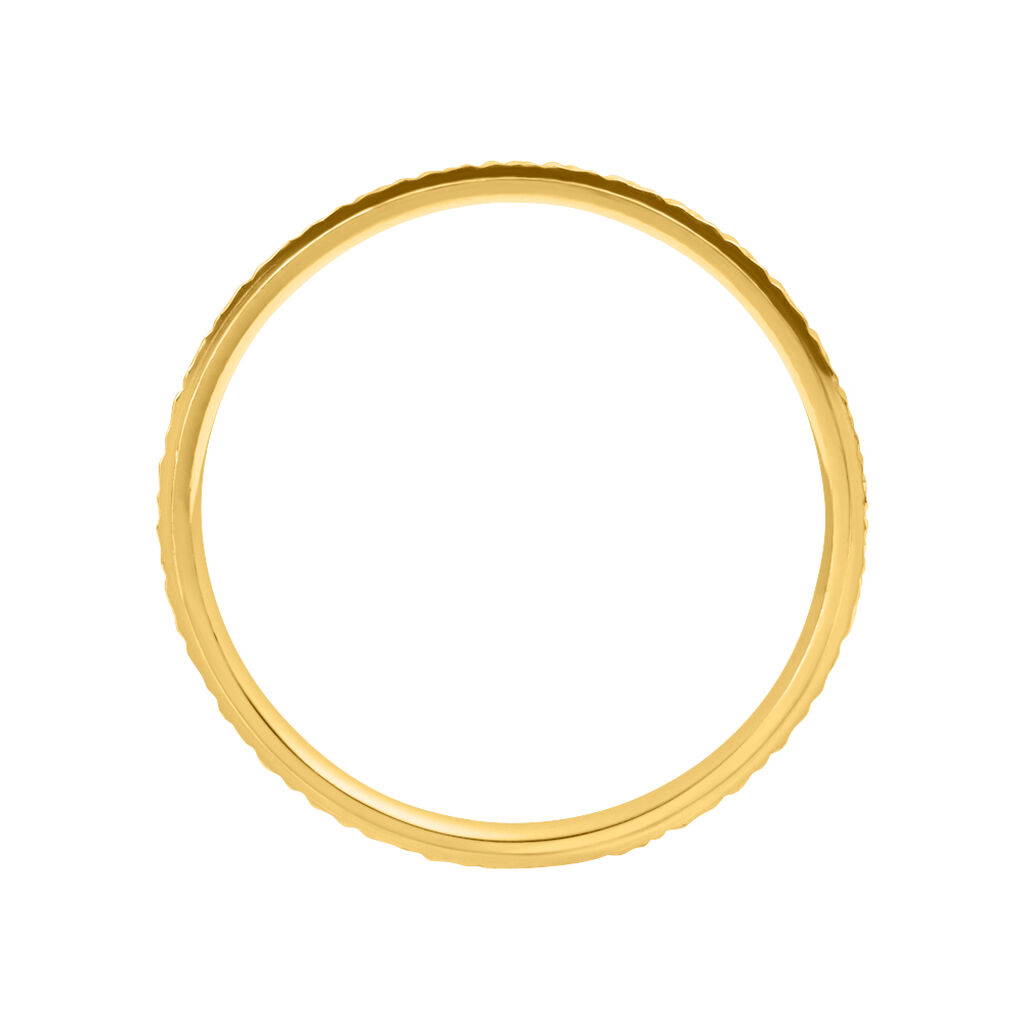 Fede Classica Diamantata 3 mm Oro Giallo