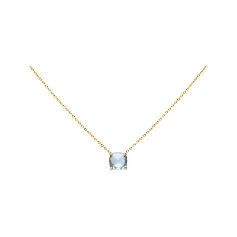 Girocollo placcato oro con pietra azzurraOrecchini a lobo placcato oro con pietra rosa - Collane Donna | Stroili