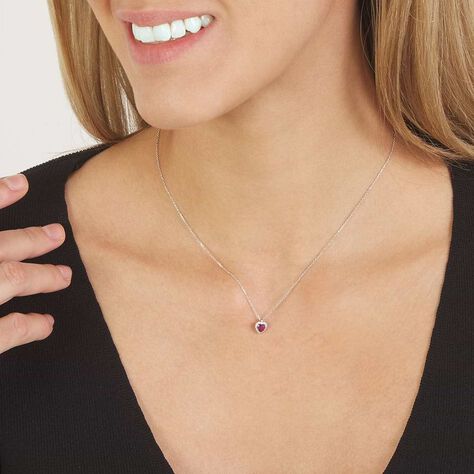 Collana Charlotte Oro Bianco Rubino Diamante - Collane Donna | Stroili