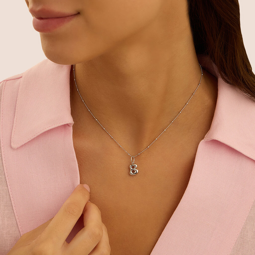 Pendente Love Beats Argento Rodiato