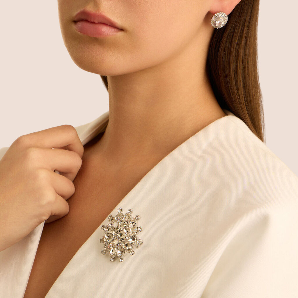 Spilla Romantic Shine Ottone Cristallo