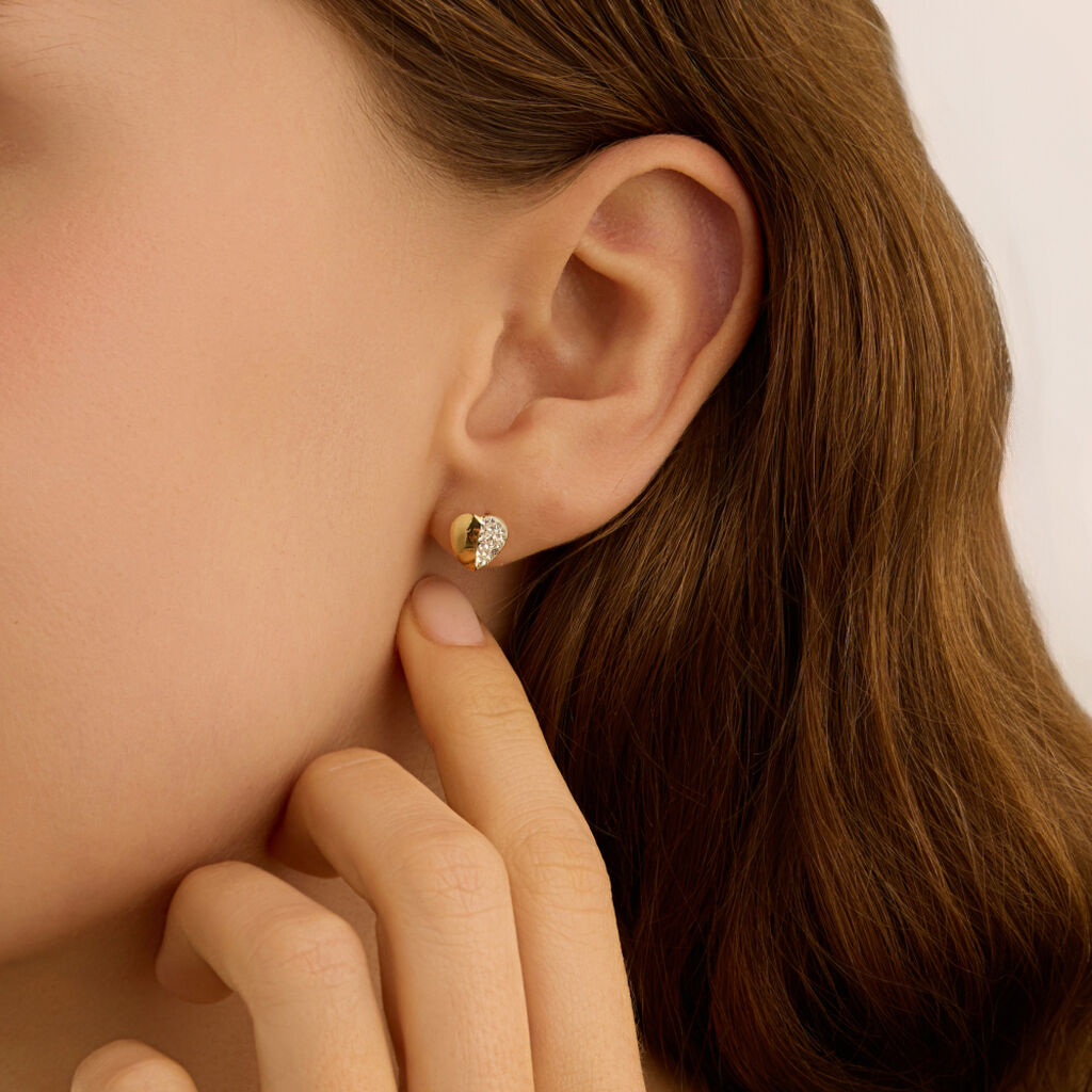 Orecchini Lobo Christelle Oro Giallo Cristallo