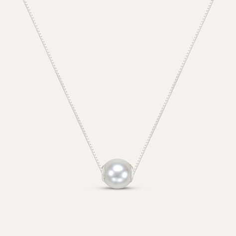 Collana Gabrielle Oro Bianco Perla D'Acqua Dolce - Collane Donna | Stroili