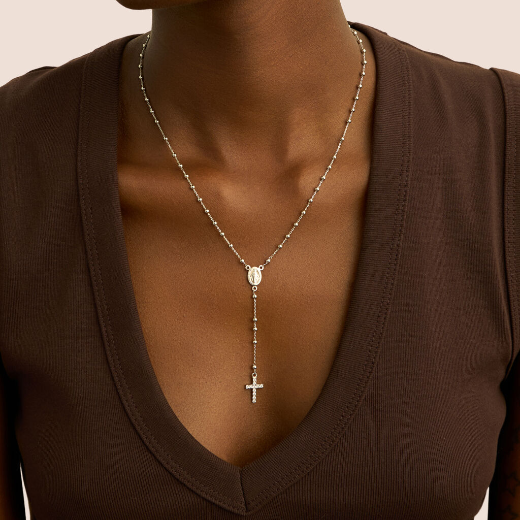 Collana Rosario Silver Soul Argento Rodiato Cubic Zirconia - Collane Rosario Donna | Stroili
