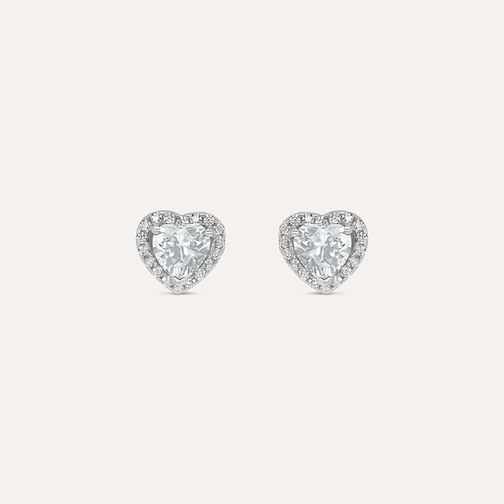 Orecchini Lobo Silver Elegance Argento Rodiato Cubic Zirconia - Orecchini a Lobo Donna | Stroili