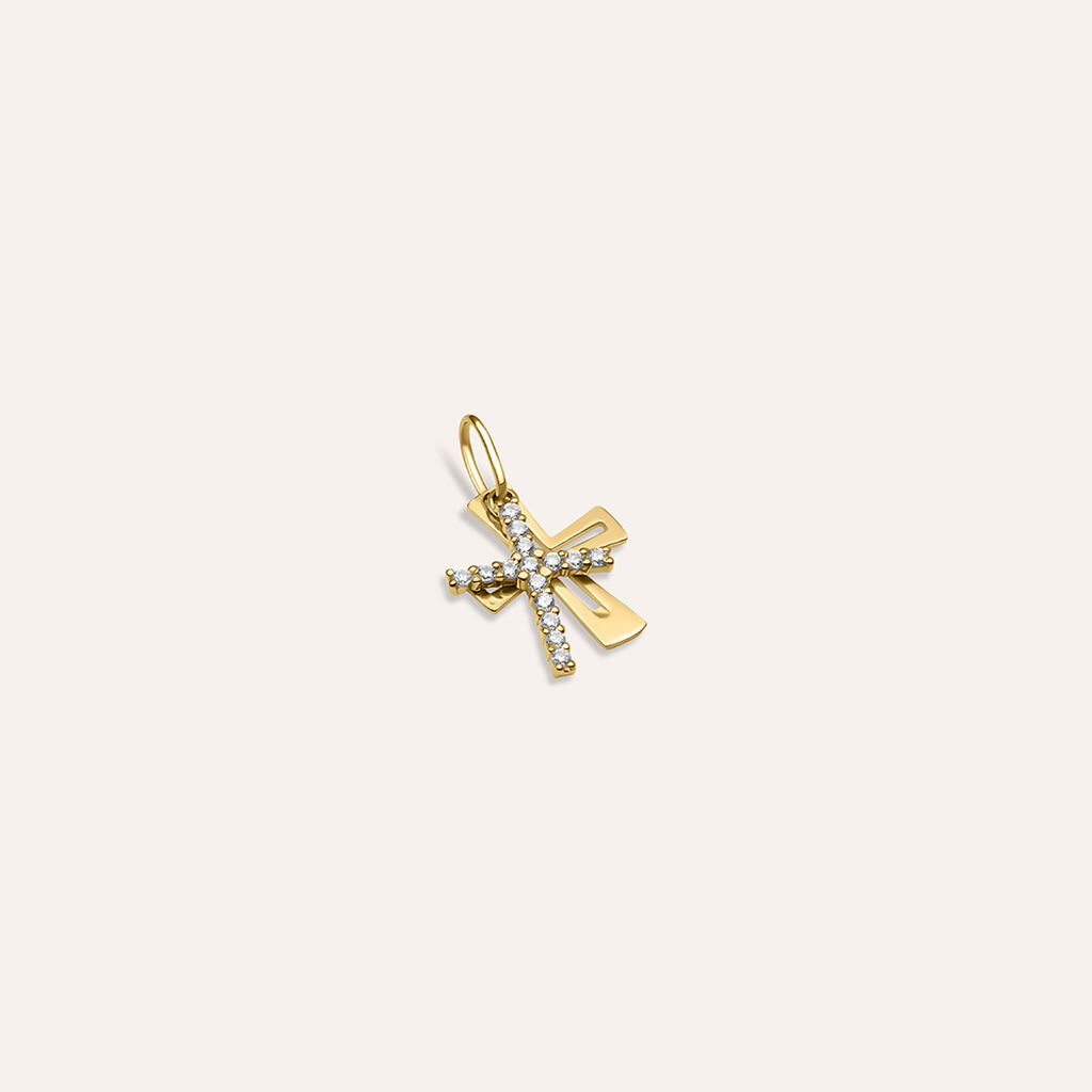 Pendente Holy Oro Giallo Cubic Zirconia