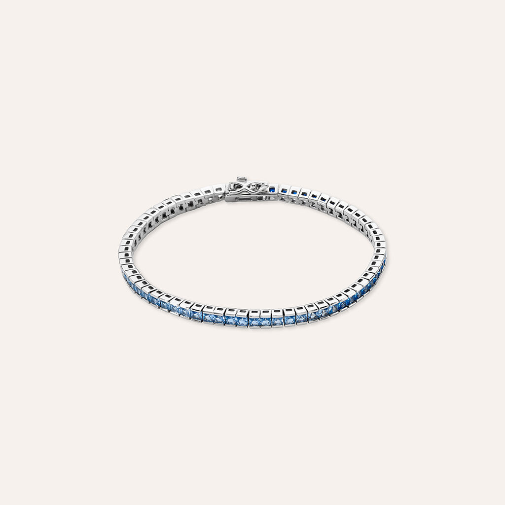 Bracciale Tennis Silver Rainbow Argento Rodiato Cubic Zirconia