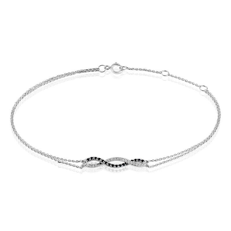 Bracciale Charlotte Oro Bianco Zaffiro Diamante - Bracciali Donna | Stroili