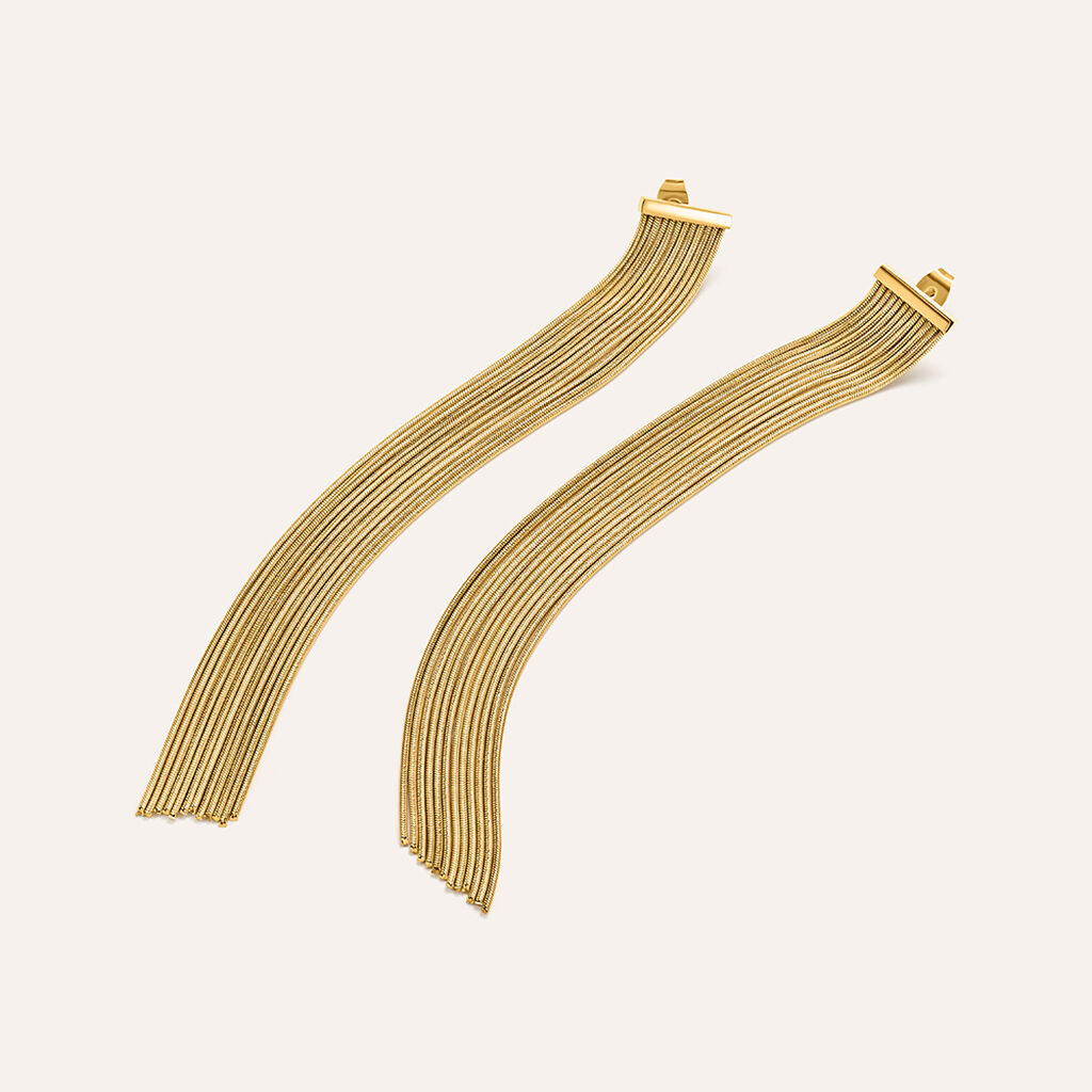 Orecchini Pendenti Radiance Acciaio Dorato