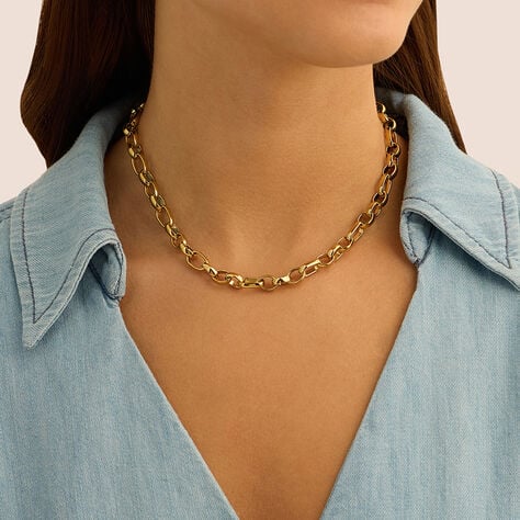 Catena Radiance Acciaio Dorato - Collane Catena Donna | Stroili