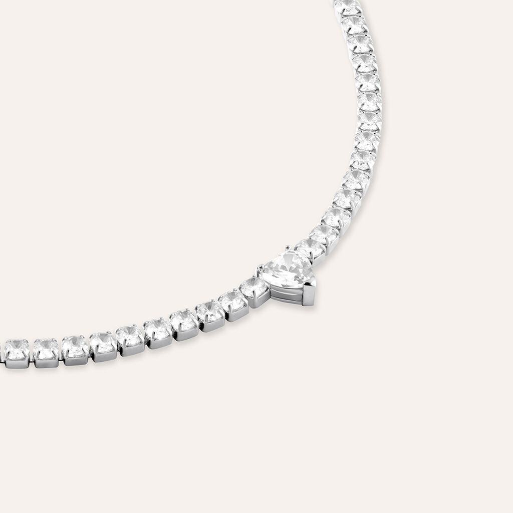 Bracciale Tennis Aura Acciaio Cristallo