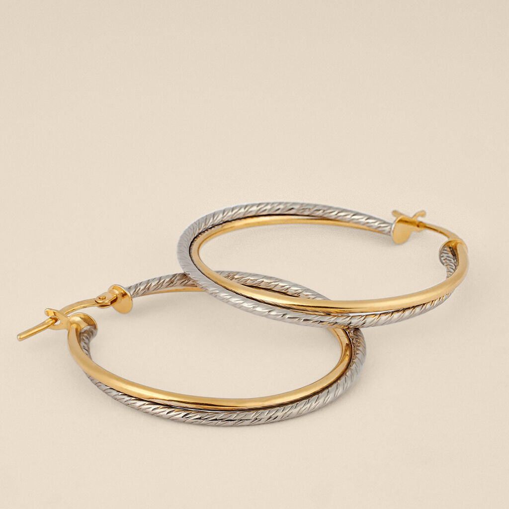 Orecchini A Cerchio Toujours Oro Bicolore