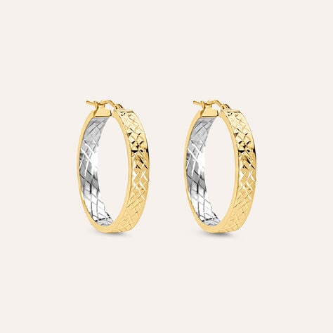 Orecchini A Cerchio Toujours Oro Bicolore - Orecchini a Cerchio Donna | Stroili