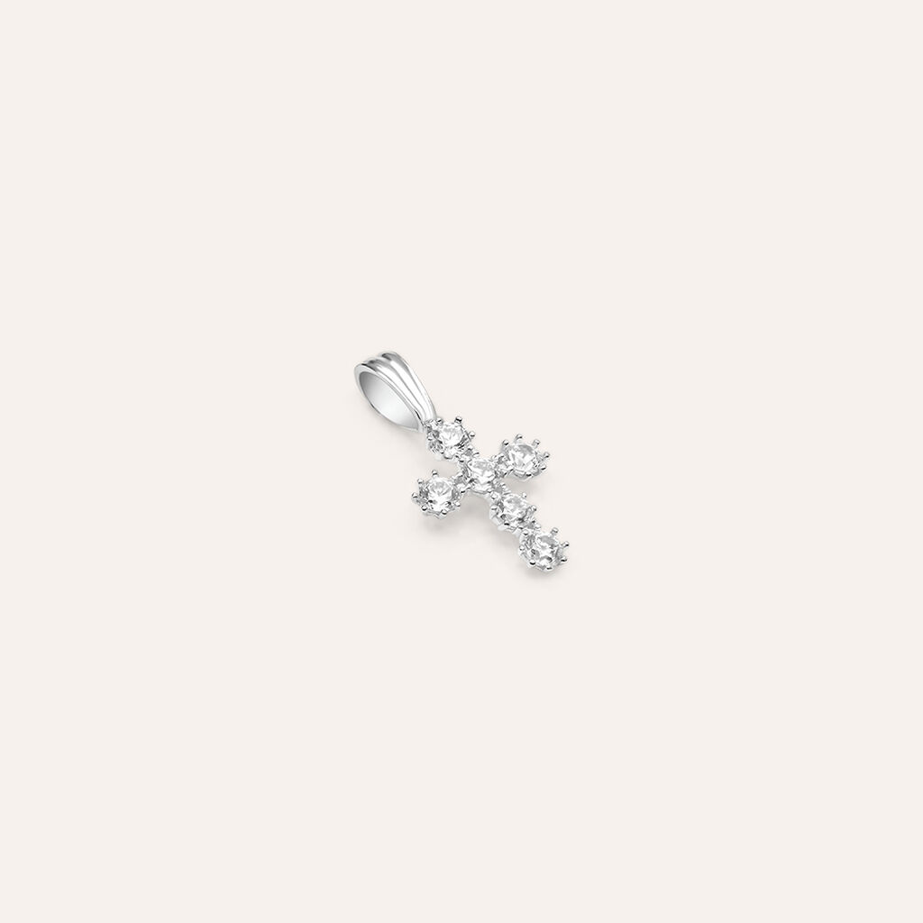 Pendente Holy Oro Bianco Cubic Zirconia