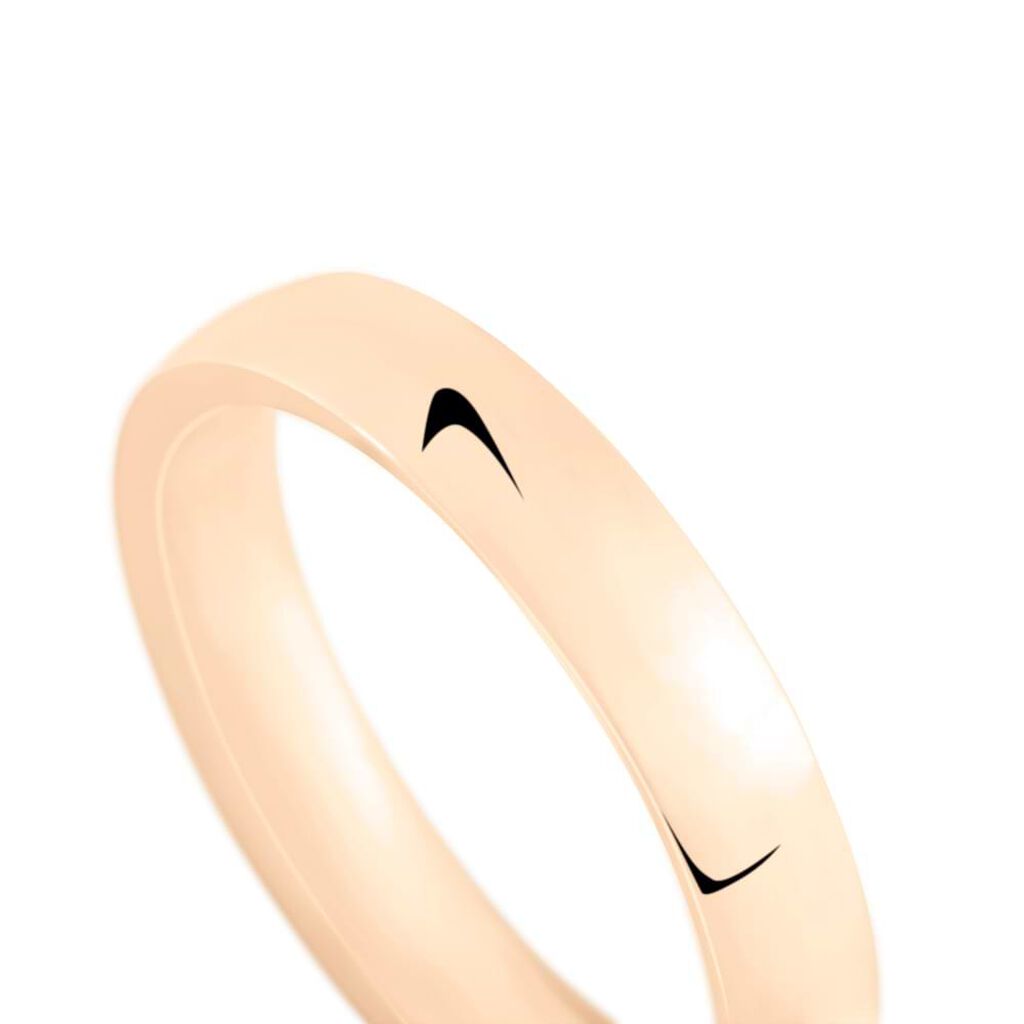Fede Comoda Leggera Squadrata 4 mm Oro Rosa