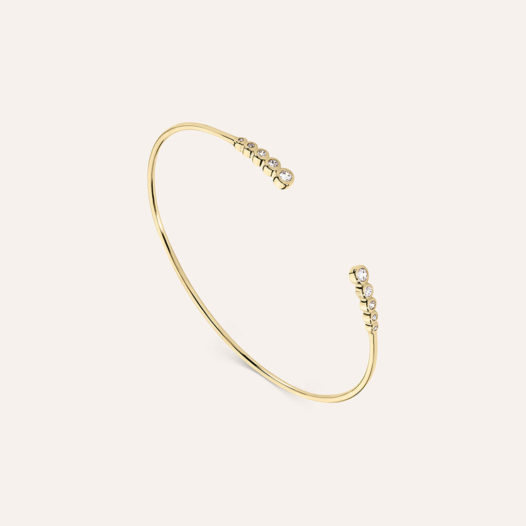 Bangle Golden Dream Placcato Oro Giallo Cubic Zirconia