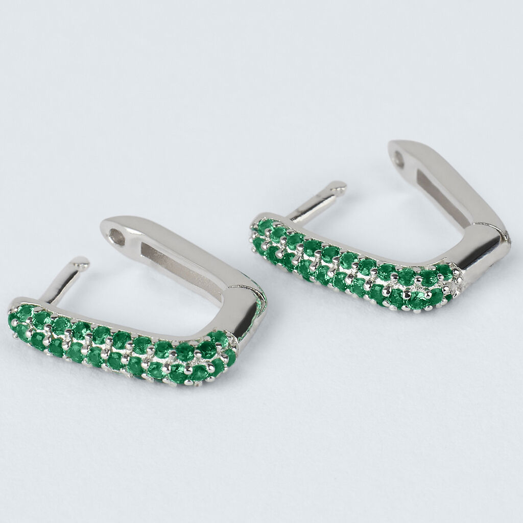 Orecchini A Cerchio Silver Rainbow Argento Rodiato Cubic Zirconia