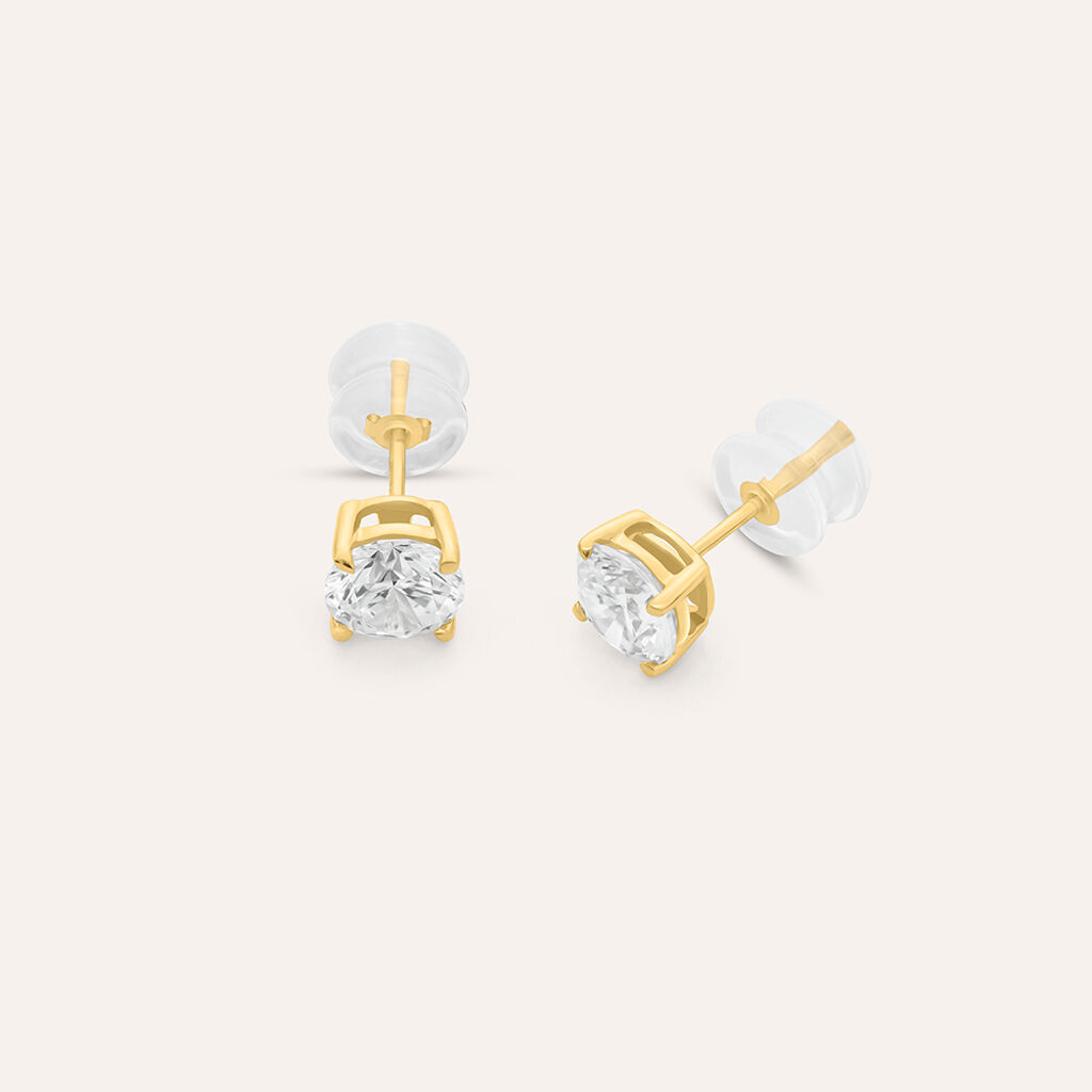 Orecchini Lobo Punto Luce Claire Oro Giallo Cubic Zirconia - Orecchini a Lobo Donna | Stroili
