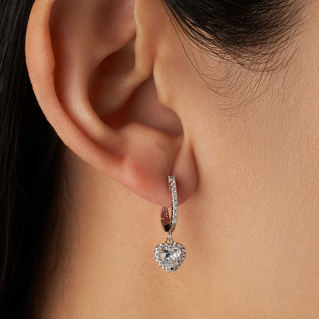 Orecchini Lobo Silver Elegance Argento Rodiato Cubic Zirconia - Orecchini a Lobo Donna | Stroili