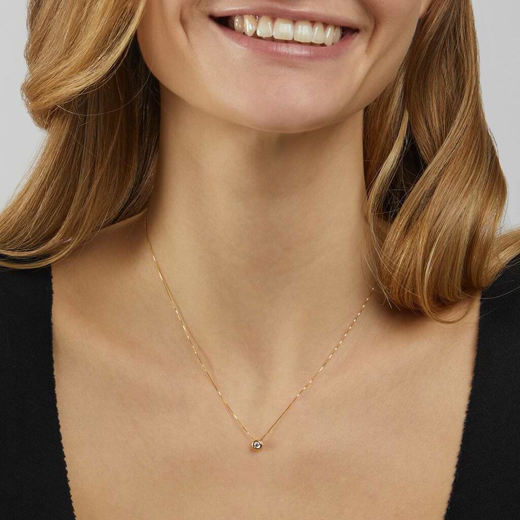 Collana Punto Luce Claire Oro Giallo Cubic Zirconia - Collane Punto Luce Donna | Stroili