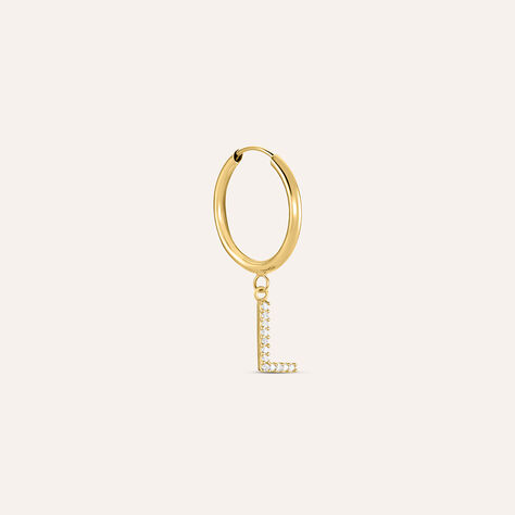 Mono Orecchino A Cerchio Toujours Oro Giallo Cubic Zirconia - Mono Orecchino Donna | Stroili
