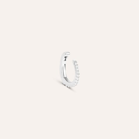 Ear Cuff Bon Ton Oro Bianco Cubic Zirconia - Ear Cuff Donna | Stroili